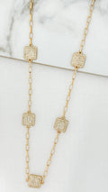 Envy Gold Sq Link Necklace
