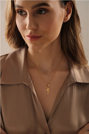 Newbridge Silverware Angel Wing Pendant with Blue Stones