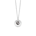 Newbridge Silverware Circular Pendant Black Stone