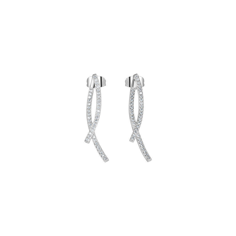Newbridge Silverware Cross Over Earrings