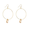 MoMuse Golden Crystal Hoops