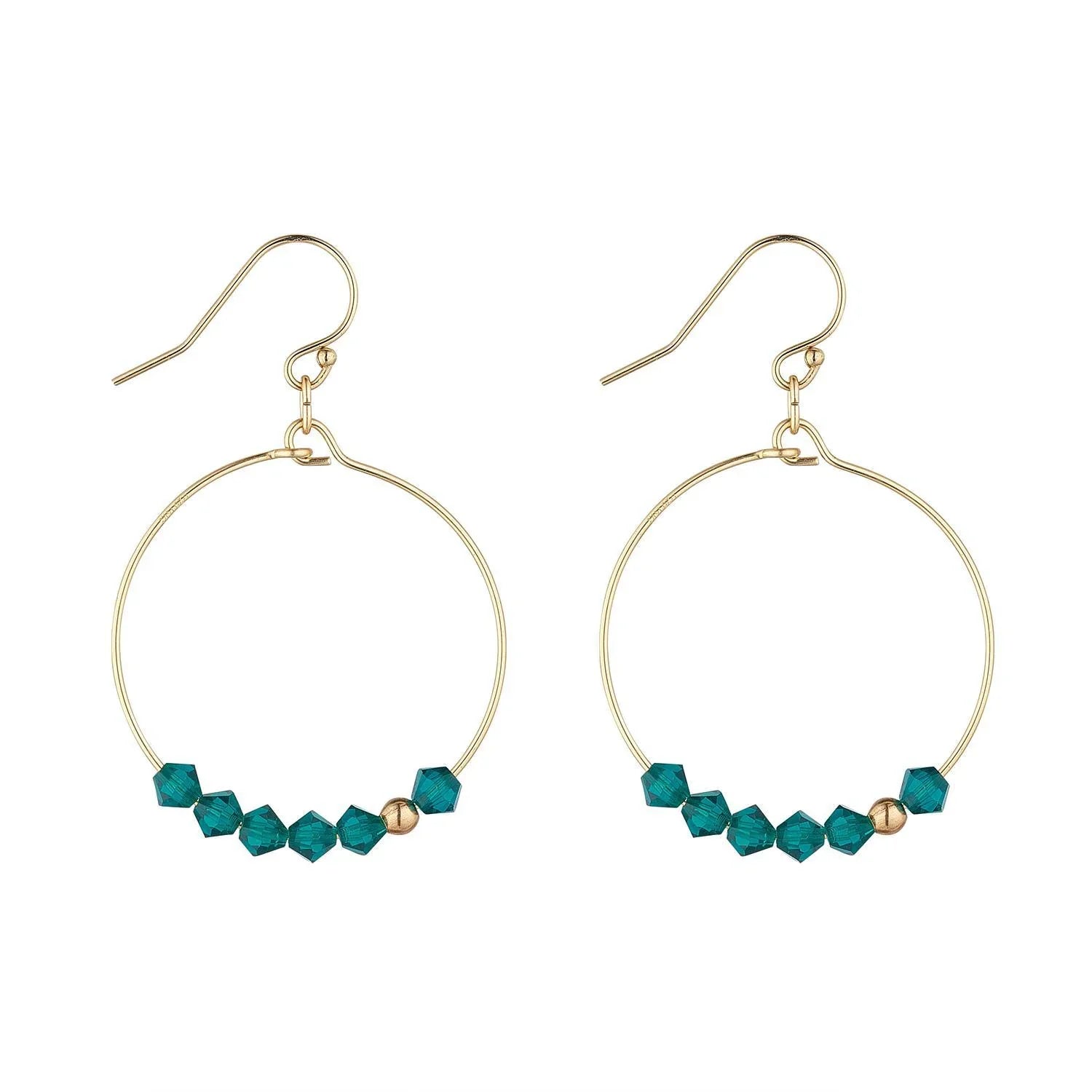 MoMuse Emerald Row Hoops