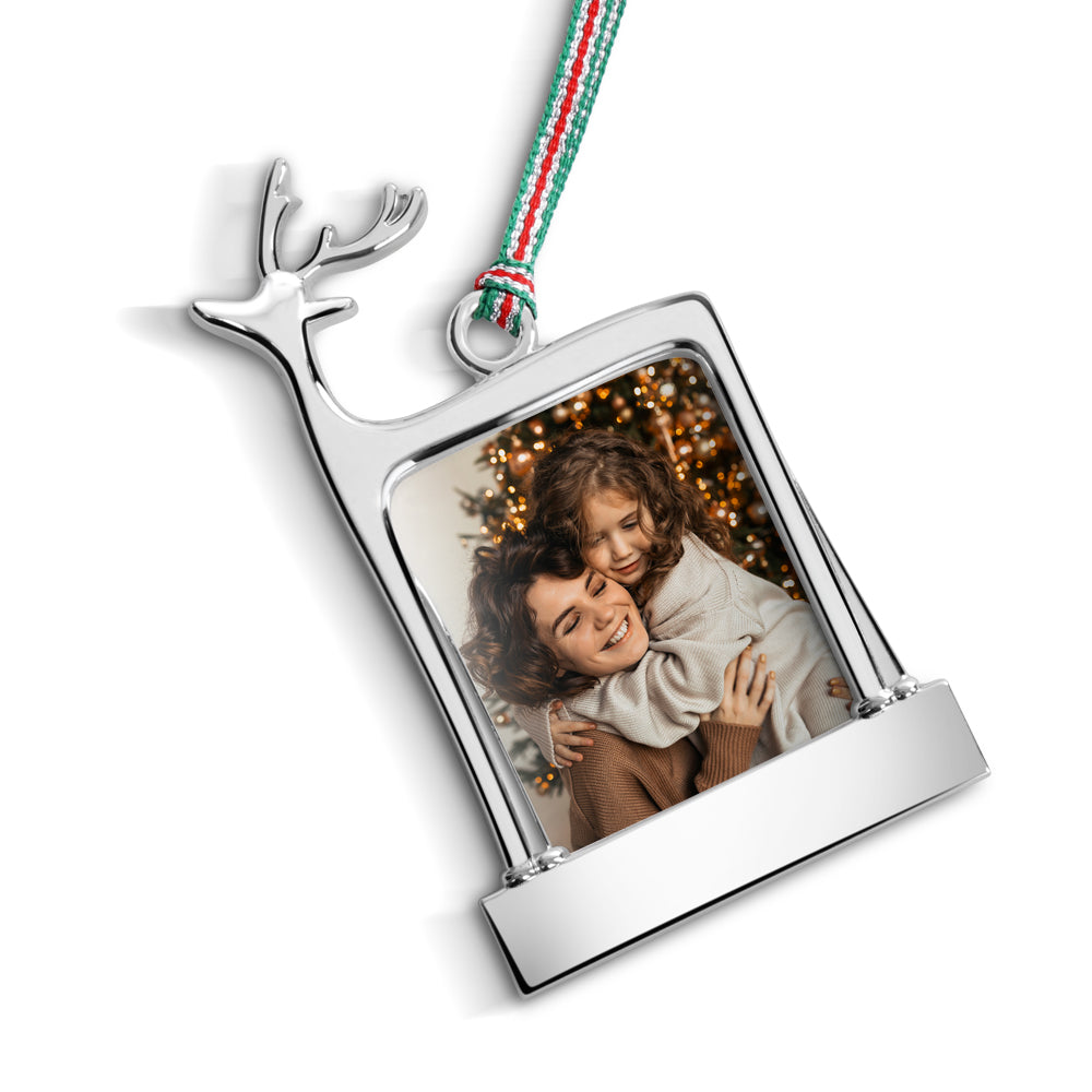 Newbridge Silverware | Reindeer Photo Frame Christmas Tree Decoration