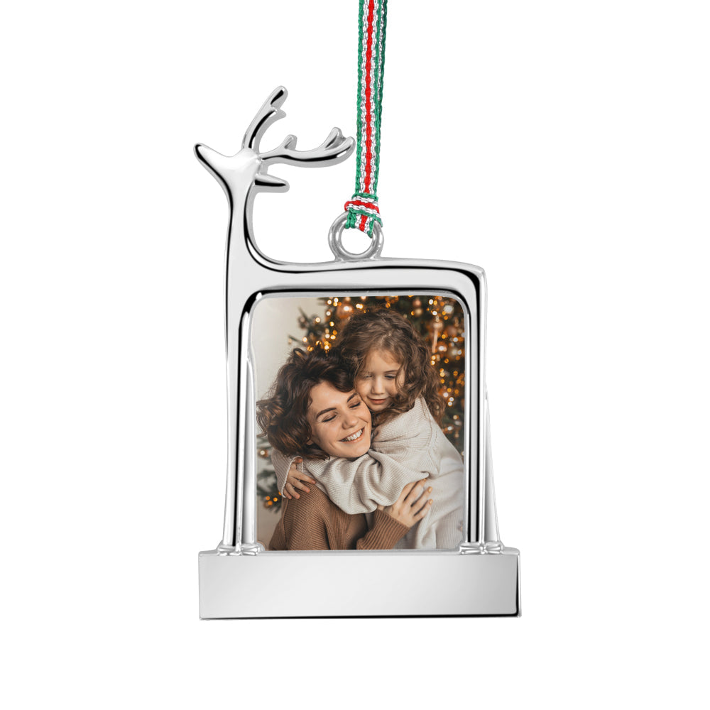 Newbridge Silverware | Reindeer Photo Frame Christmas Tree Decoration