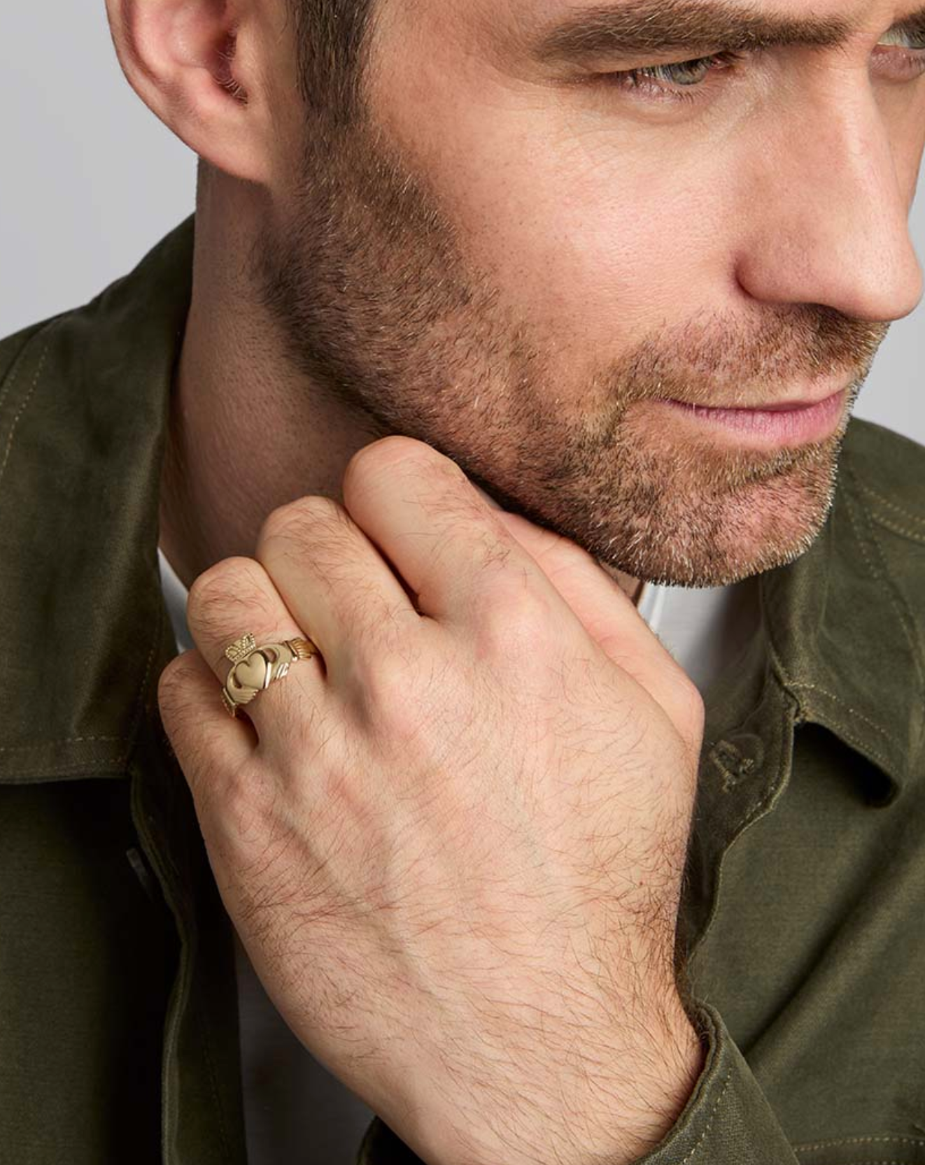 Men's 10ct Gold Claddagh Ring