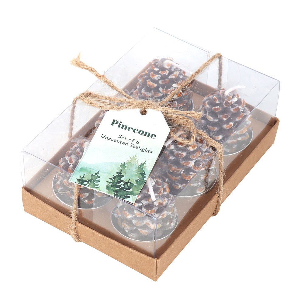 Set of 6 Pinecone Tealights