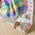 Foxford Rainbow Spot Lambswool Baby Blanket