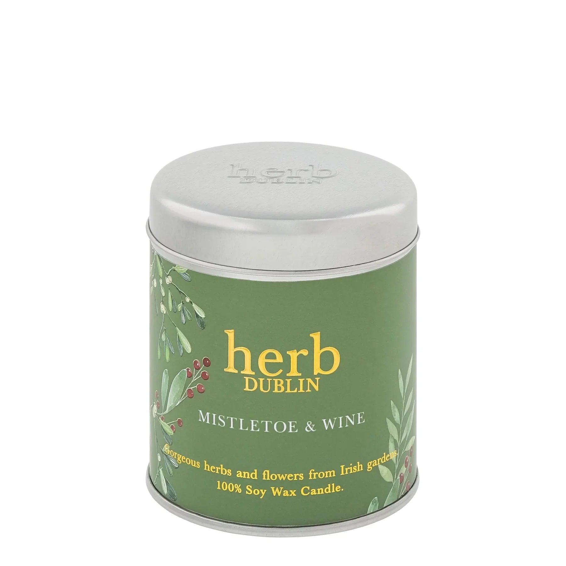 Herb Dublin | Mistletoe & Wine Candle- Tin