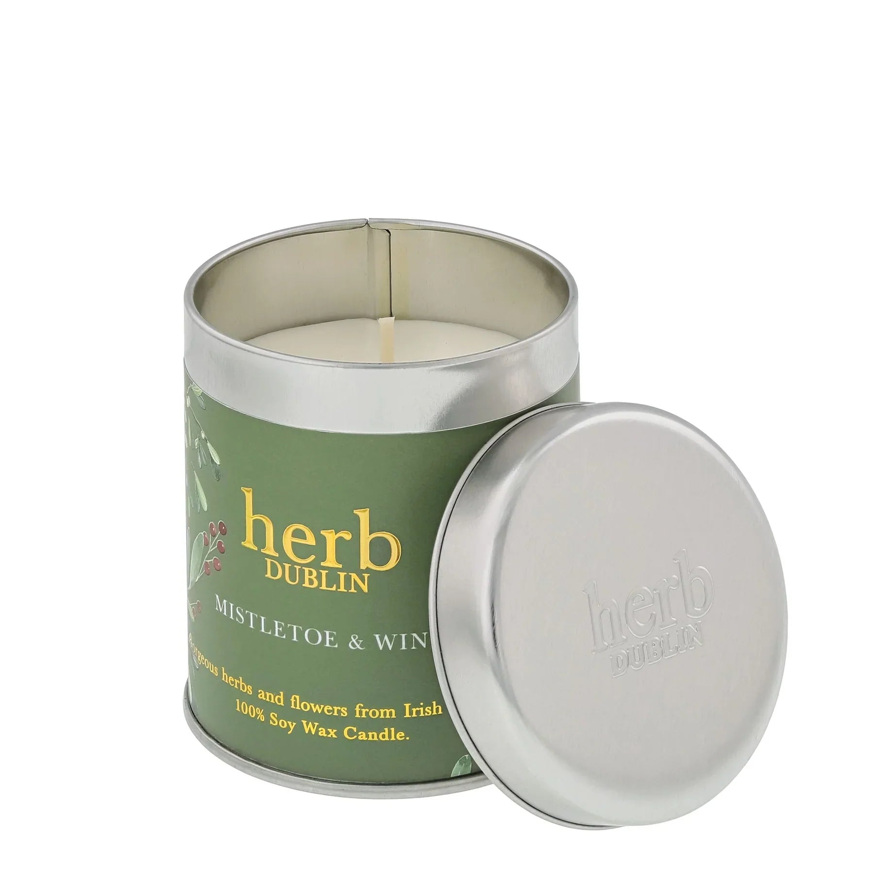 Herb Dublin | Mistletoe & Wine Candle- Tin
