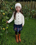 Childrens Aran Cardigan - Natural